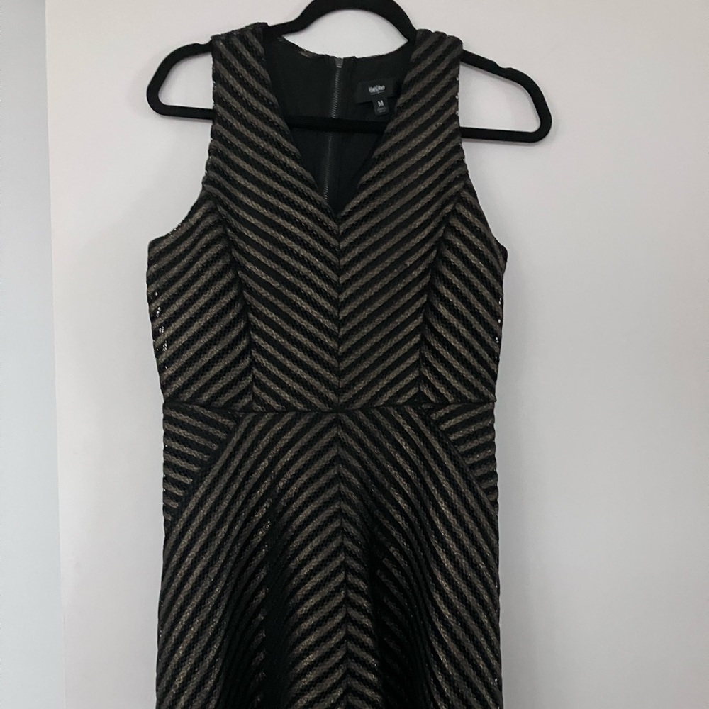 Black and gold cocktail dress